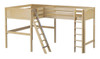 Hillcrest Natural Full Twin High Corner Beds shown with Panel Ends