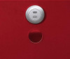 Shipping Container Red Metal Nightstand USB port detail