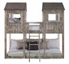Fort Friday Weathered Grey Twin Junior Bunk Bed Front View