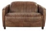Malcolm Leather and Aluminum Loveseat front