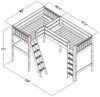 Hillcrest White Twin Twin High Corner Beds Dimensions