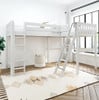 Hillcrest White Twin Twin High Corner Beds shown with Slatted Ends Room