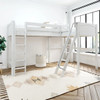 Hillcrest White Twin Twin High Corner Beds shown with Panel Ends Room