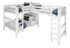 Darby White Queen over Queen with Twin XL Loft Bunk Beds