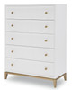 Antoinette White and Gold Chest of Drawers
