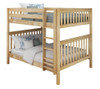 Bennett Natural Queen over Queen Bunk Bed