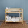 Bennett Natural Queen over Queen Bunk Bed Front View Room