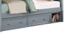 Brockton Gray Optional White Set of 2 Underbed Storage Drawers with Cubby
