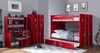 Shipping Container Full Size Red Metal Bunk Beds Room