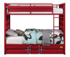 Shipping Container Twin Red Metal Bunk Beds Front View