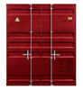 Shipping Container Full Size Red Metal Bunk Beds Side View