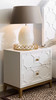 Antoinette White and Gold Nightstand with Charging Station Room Antoinette White and Gold Nightstand with Charging Station Room