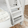 Lily White Twin over Queen Bunk Bed Ladder Detail Room