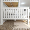 Lily White Twin over Queen Bunk Bed Side View Room