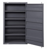 Shipping Container Gray Metal Chest Door Open