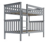 Rylan Gray Twin over Twin Bunk Beds No Mattresses