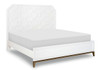 Antoinette White and Gold King Size Bed Frame