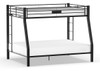 Axcel Black Metal Full over Queen Bunk Bed Angled View