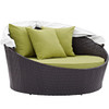 South Beach Patio Canopy Day Bed Green Retracted