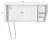 Decorah White Twin Fort Girls Low Loft Bed with Stairs Top Dimensions