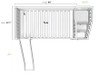 Decorah White Twin Low Loft Bed with Slide and Stairs Footprint