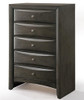 Manville Gray 5 Drawer Chest