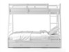 Paisley White Twin over Full Bunk Beds with Storage Front View
