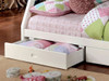 Paisley White Twin over Full Bunk Beds with Storage  Drawer Detail