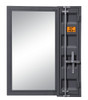 Shipping Container Gray Metal Vanity Mirror