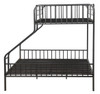 Weaver Gunmetal Twin over Queen Bunk Bed Side View