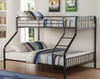 Weaver Gunmetal Twin over Queen Bunk Bed Room