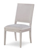 Alvoranda Set of 2 Brushed Gray Upholstered Dining Chairs