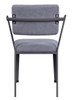 Shipping Container Gray Metal Desk Chair Back View
