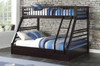 Trevor Espresso Twin over Queen Bunk Bed with Drawers Room