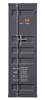 Shipping Container Gray Metal Wardrobe Front View