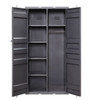 Shipping Container Gray Metal Storage Cabinet Open