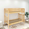 Bennett Natural Twin XL Bunk Beds Left Angled View Room