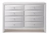 Manville White 8 Drawer Dresser Front View
