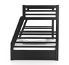 Mortimer Twin over Full Black Bunk Beds with Storage Side View