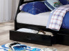 Mortimer Black Twin over Full Bunk Beds with Storage Drawer Detail