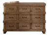 Ryder Antique Oak 9 Drawer Dresser