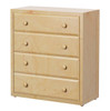 McQwinn Natural 4 Drawer Chest