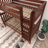 Theo Chestnut Twin XL Bunk Beds Ladder Detail Room