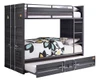 Shipping Container Twin Gray Metal Bunk Beds