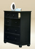 Eberhardt Black Chest of Drawers Drawer Open Room