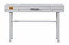 Shipping Container White Metal Vanity Desk Front View