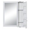 Shipping Container White Metal Vanity Mirror Open