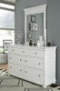 Selena White Double Dresser shown with Optional Mirror Room Selena White Double Dresser shown with Optional Mirror Room