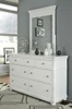 Selena White Mirror shown with Optional Dresser Room