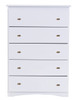 Matslen White Chest of Drawers Front View